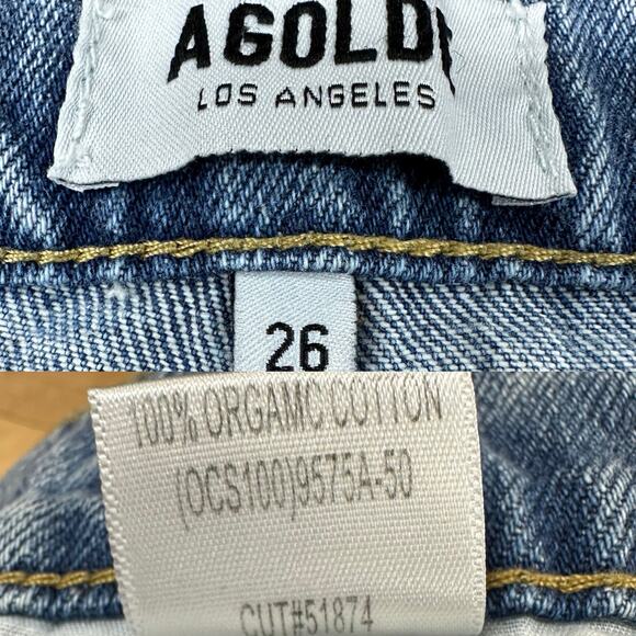 AGOLDE Reworked 90s Paperbag Jeans  Straight Leg High Rise Size 26 - Picture 4 of 16